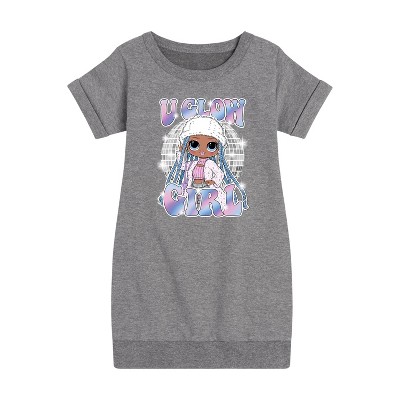 - LOL Surprise! - Winter Dolls Graphic Short Sleeve Fleece Dress