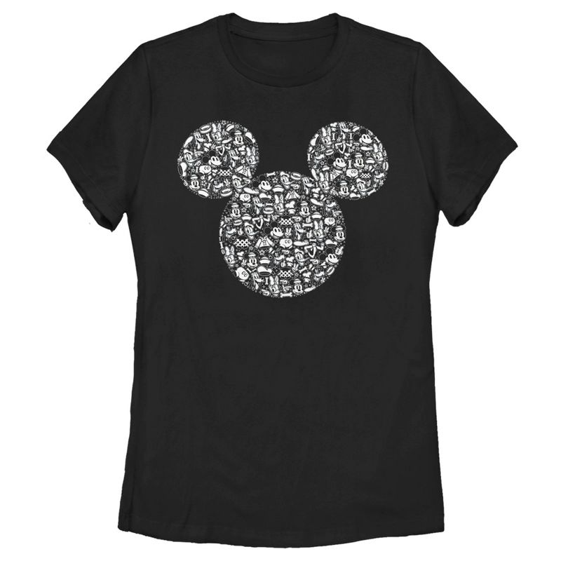 Women's Mickey & Friends Filled With Faces T-Shirt, 1 of 5