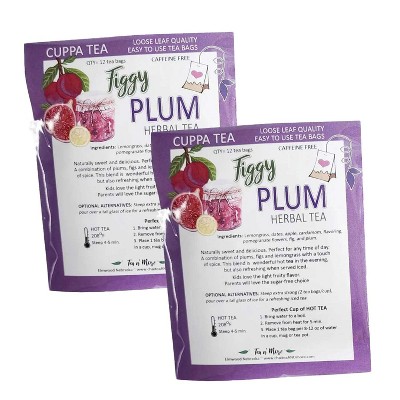 Tea n More Figgy Plum Herbal Tea Caffeine Free - Pack of 2