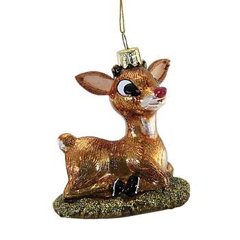 3.0 Inch Baby Rudolph Red-Nosed Reindeer Christmas Tree Ornaments