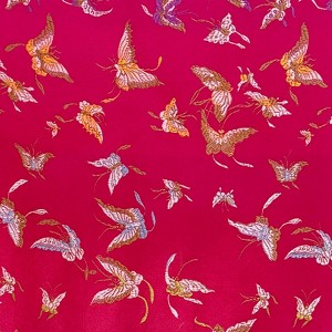 Wrapables Butterfly Satin Brocade Decorative Paper (Set of 3, Total 6 Sheets) - Magenta - 1 of 4