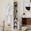 MOEPISY 72 inch Tall Slim Storage Cabinet, 6-Tier Narrow Freestanding Bathroom Cabinet with 1 Door and 2 Adjustable Shelves - 4 of 4