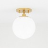 Mitzi Stella 1 - Light Semi-Flush Mount in  Old Bronze White Shade - 3 of 4