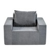 Vynxaria Adjustable Upholstered Human Dog Bed & Bean Bag Sofa with Massage Pillow - 2 of 4