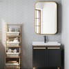 GlasFlength Decorative Wall Mirrors Simple Small Mirror Wall Art Wall Mirror Bathroom Mirrors for Over Sink Living Room, Gold, 36"*24"*1.1" - 2 of 4