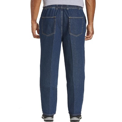 mens pull on elastic waist jeans