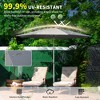 Osparple Outdoor Umbrellas for Patio, Table Umbrella with Crank, Waterproof Pool Umbrella for Inside of Pool, without Base - 3 of 4
