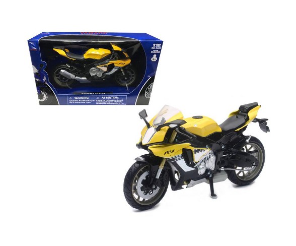 2016 Yamaha YZF-R1 Yellow Motorcycle Model 1/12 by New Ray