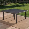 Square Outdoor Patio Table, Weather-Resistant Rattan And Iron Frame, Rattan-Look Design, Campsite Dining Table,square,Brown,64" - 3 of 4