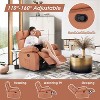 GlasFlength Accent Chairs, Single Leather Recliner with Armrests and Foot Lift Design for Home Theater and Living Room, Orange, 23"*23"*42" - 4 of 4
