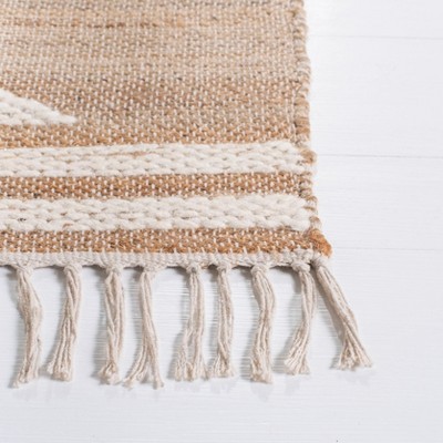 Natural Ivory Handmade Wool Flat Woven 3' x 5' Area Rug