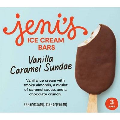 Jeni's Ice Cream Bars Vanilla Caramel Sundae - 10.5 fl oz/3ct