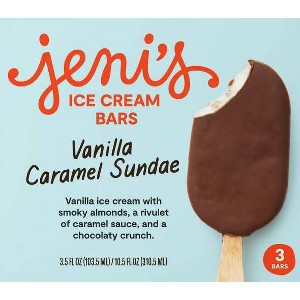 Jeni's Ice Cream Bars Vanilla Caramel Sundae - 10.5 fl oz/3ct - 1 of 2