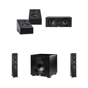 Elac DF63-BK - Debut 3.0 6.5" Floor Speaker - Black (Pair), ELAC DA43-BK Debut 3.0 - DA43-BK Atmos / On Wall speaker, Elac PS350 Subwoofer and Elac... - 1 of 4