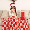 Christmas Throw Blanket – Red and White Checkered Holiday Blanket with Gingerbread Man, Candy Cane & Christmas Tree Pattern - 4 of 4