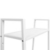 vidaXL 4 Tiers Metal Ladder Bookcase - Versatile Storage or Display Unit in White - Compact Design for Small Spaces - Durable Sheet Metal Construction - 4 of 4