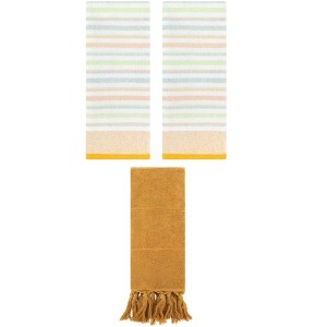 REGALWOVEN 3 Packs Cotton Absorbent Soft Bathroom Hand Towels - 1 of 4