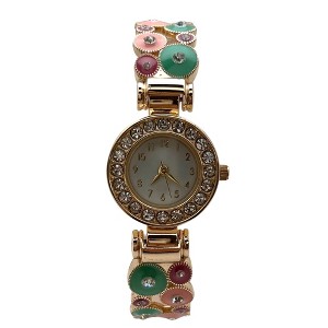 Olivia Pratt Colorful Round Shapes Band Bangle Women Watch - 1 of 3