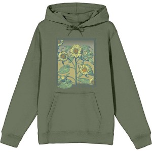 Natural World Sunflower Frame Adult Long Sleeve Hoodie - 1 of 2