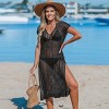 Women's Short Sleeve Cut-Out Cover-Up Dress - Cupshe - 4 of 4