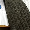 Slickblue 3 PC Handmade Full/Queen Quilt Set, Reversible Vermicelli Quilted, Horizontal Stripes, 37 Color Options - 4 of 4