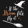 Girl's Lost Gods Halloween If the Broom Fits Fly It T-Shirt - 2 of 4
