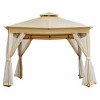 PAGED 10x12 Outdoor Patio Canopies and Gazebos with Double Roofs, with Mosquito Netting, Patio Canopy for Backyard, Garden, Beige - 4 of 4
