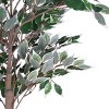 Syemin Artificial Plants Leafy Artificial Ficus Tree Fresh Natural Feel Black Pot Dense Foliage for Living Rooms, Green, 43.5"*10.25"*9.25" - 4 of 4