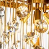 ALOADECOR 5-Light 20" Contemporary and Glam Antique Gold Rain Drop Crystal Flush Mount - 4 of 4