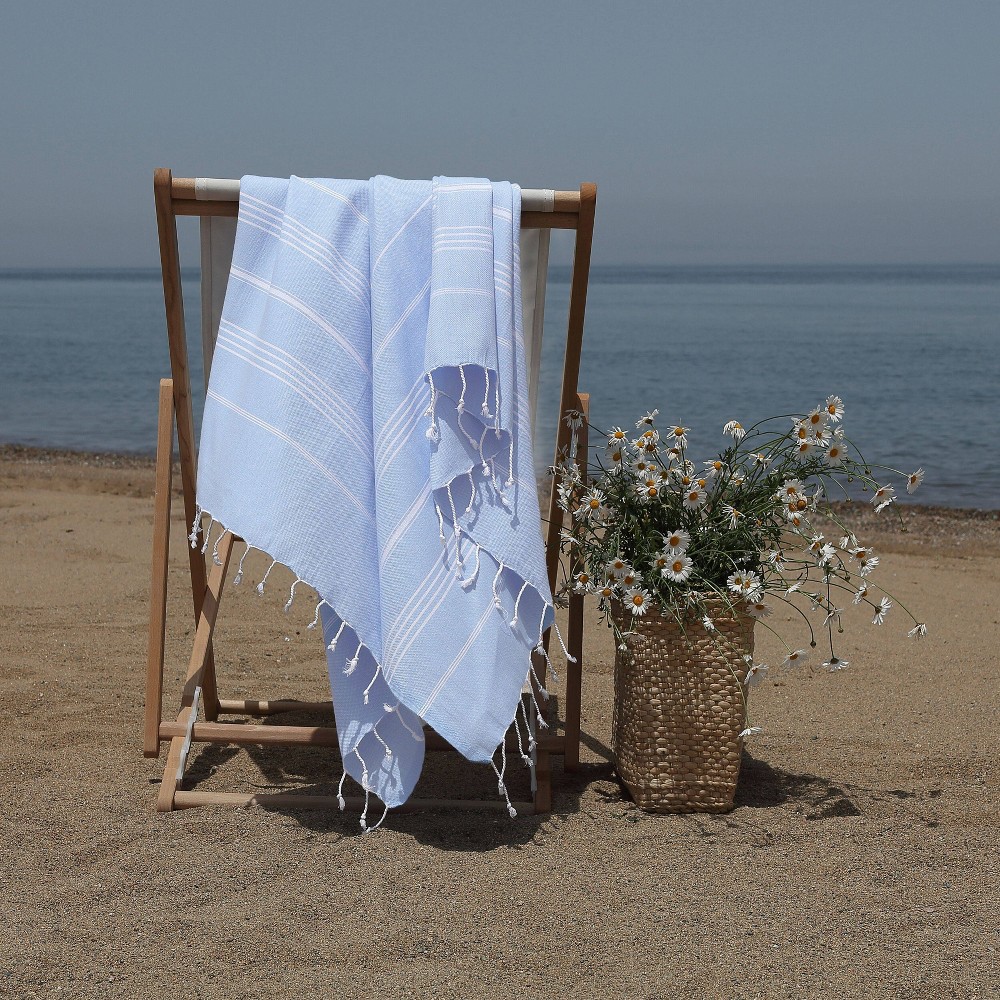 Linum Home Textiles Lucky Pestemal Beach Towel : Microfiber, Machine Washable, Non-Slip Backing
