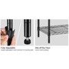 LunaLulinlk 3 Tier Leveling Feet, 350 Pound Weight Capacity Per Shelf Adjustable Shelves, Black - 4 of 4