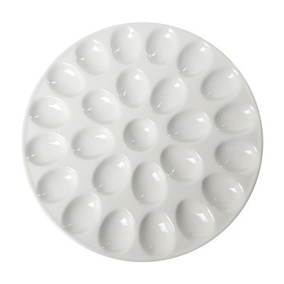 Gibson Our Table Simply White 13 Inch Egg Serving Platter