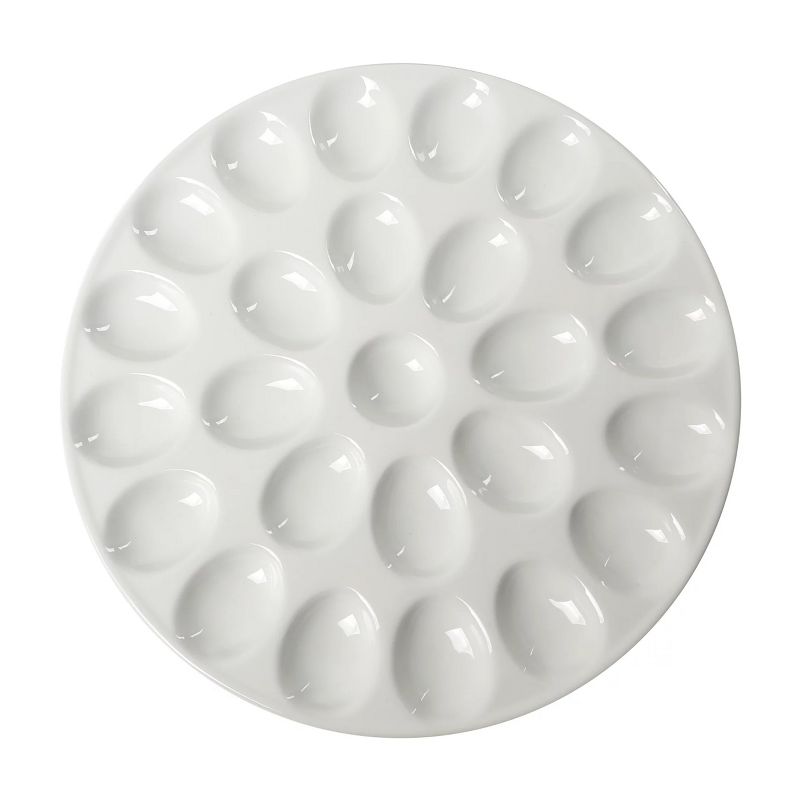 Gibson Our Table Simply White 13 Inch Egg Serving Platter, 1 of 5