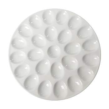 Gibson Our Table Simply White 13 Inch Egg Serving Platter