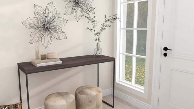 Modern Metal Floral 3D Wire Wall Decor with Crystal Embellishments Black - Olivia &#38; May, 2 of 15, play video