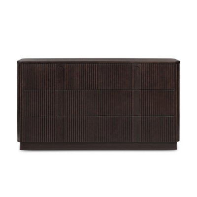 Teamson Home Potomac Modern Boho Solid Wood 6-Drawer Dresser with Deep Storage, Push-to-Open Design & Rounded Edges