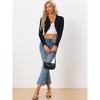 Allegra K Women's Long Sleeve Knit Elegant Open Front Casual Bolero Cardigan - 2 of 4