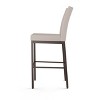 Amisco Perry Upholstered Barstool Cream/Dark Brown: Faux Leather, Steel Frame, 30" Seat Height - 4 of 4