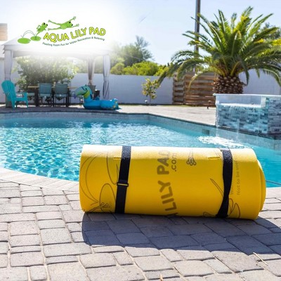 Green and Yellow Foam Floating Pool Lounger with Storage Bag