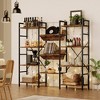 Whizmax Bookcases and Bookshelves Triple Wide 4 Tiers Industrial Bookshelf, Etagere Bookshelf Open Display Shelves for Living Room Bedroom Home Office - 4 of 4