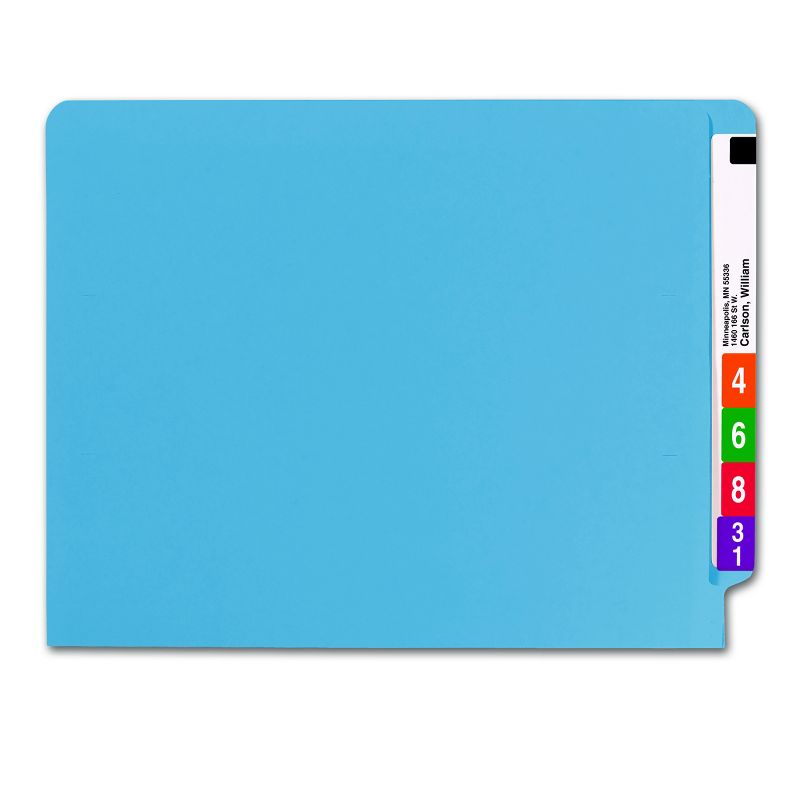 Smead Colored End Tab File Folder, Shelf-Master  Reinforced Straight-Cut Tab, Letter Size, 100 per Box, 4 of 11