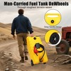 14 Gallon Portable Fuel Tank with Wheels,Gas Caddy with Manual Siphon Pump & 10FT Hose, T-Handle for Easy Carry, Included for Cars, ATVs, Boats - 4 of 4