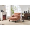 Ridstar Modern Indoor Upholstered Accent Chair with Backrest and Armrests for Bedroom, Living Room & Office-Orange - 3 of 4