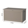 Lirago 230 Gal 870L Outdoor Storage Box with Lid Weatherproof Polypropylene Resin UV Protected KD Design Brown - 4 of 4