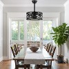 Ludomide Caged Ceiling Fan with Lights, Black Industrial Ceiling Fan Light Kit for Bedroom, Kitchen - 2 of 4