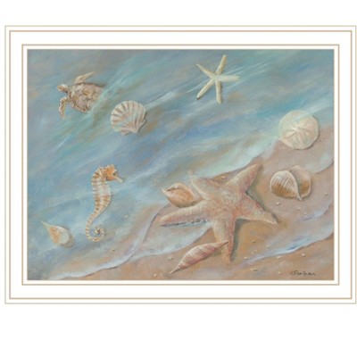 HomeRoots Seashore Star White Framed Print Wall Art