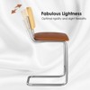 Bencmate Dining Chairs Counter Height Bar Stools Set of 2, Upholstered PU Leather Barstools, 30 inch, Brown, 17.7"*17.5"*26" - 3 of 4