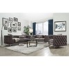 40" Gillian Ii Chair Dark Gray Velvet - Acme Furniture: Plush Upholstery, Silver Stainless Steel Legs, Nailhead Trim - 2 of 4