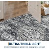 Washable Rugs 10x13 Area Rugs for Living Room, Vintage Dark Grey Floral Bedroom Rugs Indoor Accent Large Carpet Soft Non Slip Retro Floor Cover - 3 of 4