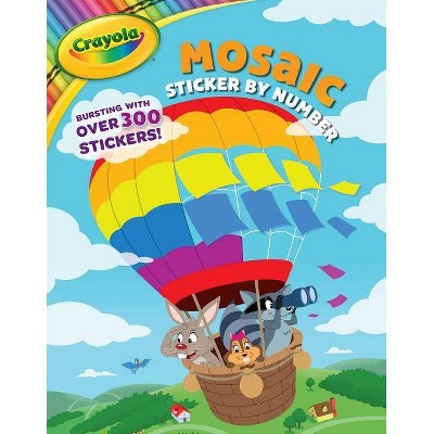 Crayola Mosaic Sticker by Number - (Crayola/Buzzpop) by  Buzzpop (Paperback)